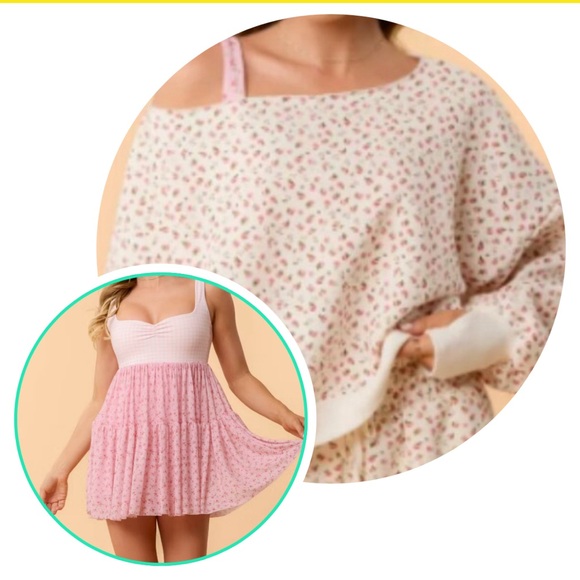 Blogilates Sweaters - 2pc Blogilates Women's Dance Studio Off the Shoulder Sweatshirt & Dress - Medium